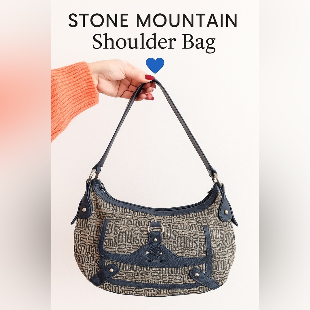 👜 Stone Mountain Navy Monogram Shoulder Bag